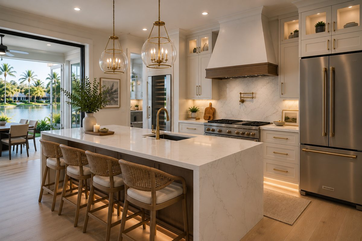 Luxury Naples kitchen remodel by Dream Home Services